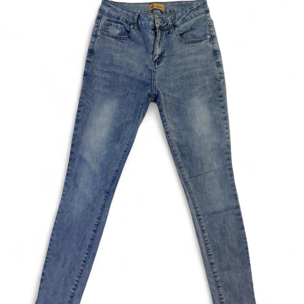 Wave Jean Blue Skinny Jeans High Waisted Stonewashed Denim Womens Size 7